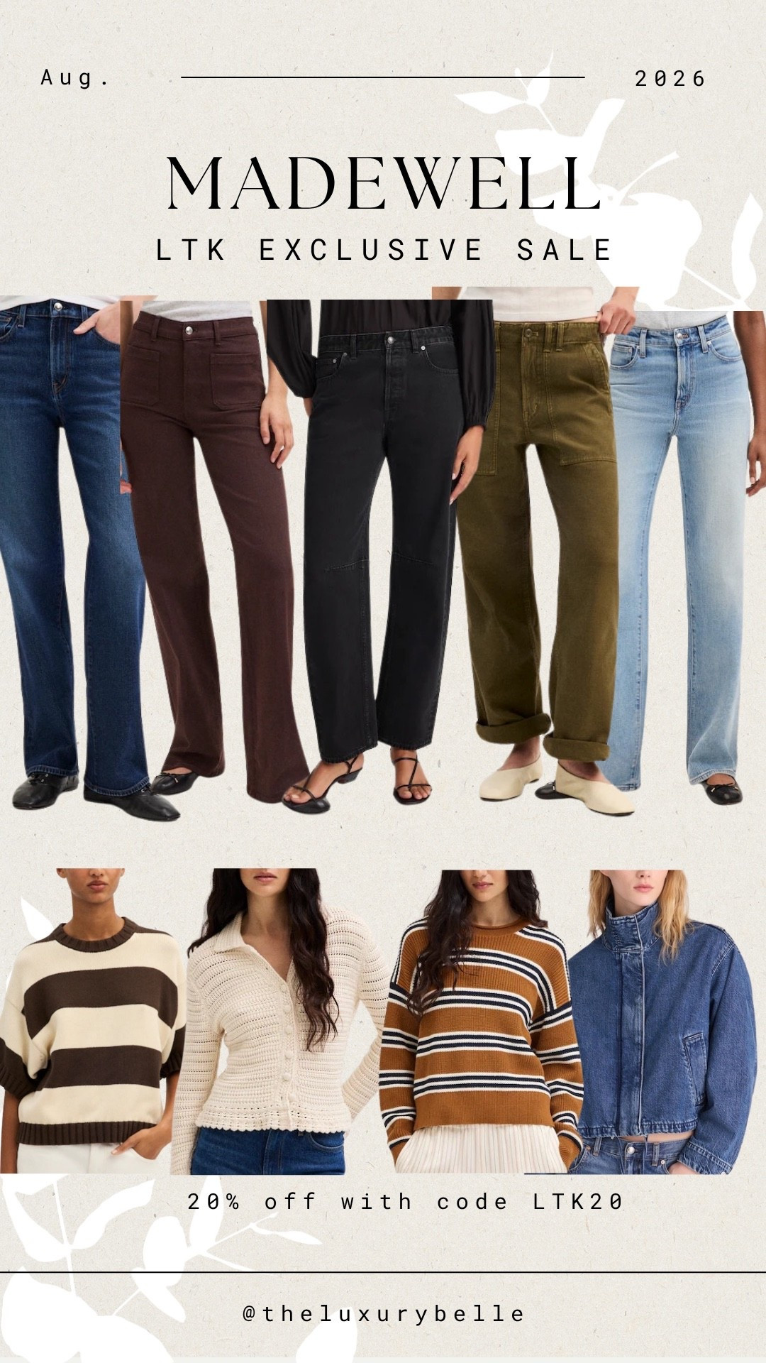 Madewell—LTK exclusive sale! Use code LTK20 for 20% off

#LTKxMadewell #LTKootd #LTKSaleAlert
