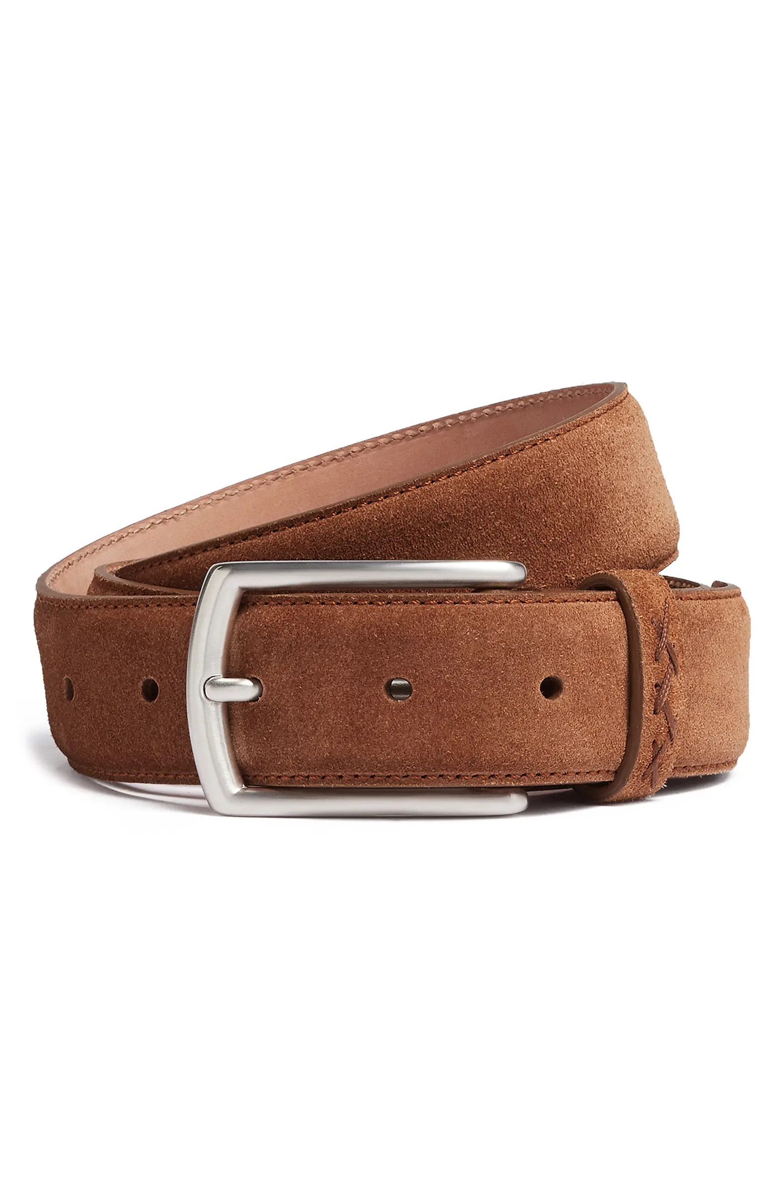 ZEGNA Triple Stitch Suede Belt | Nordstrom | Nordstrom
