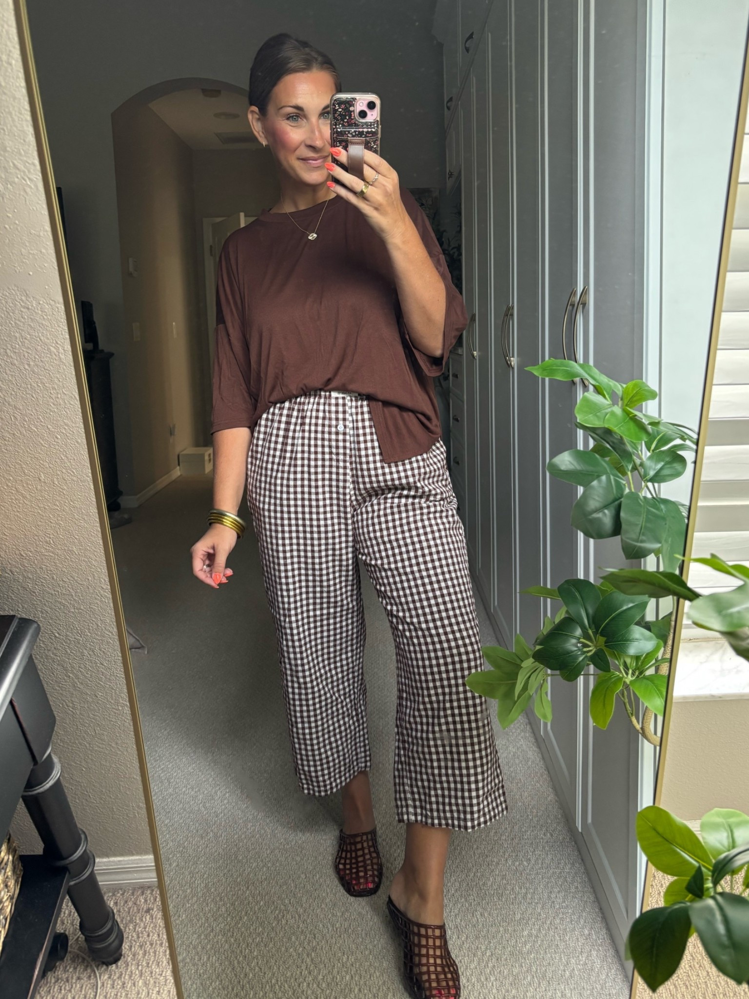 Neutral chic summer outfit- comfy but still cute 🤎 loving these jelly mules too!

#LTKootd #LTKmomlife #LTKdayinmylife