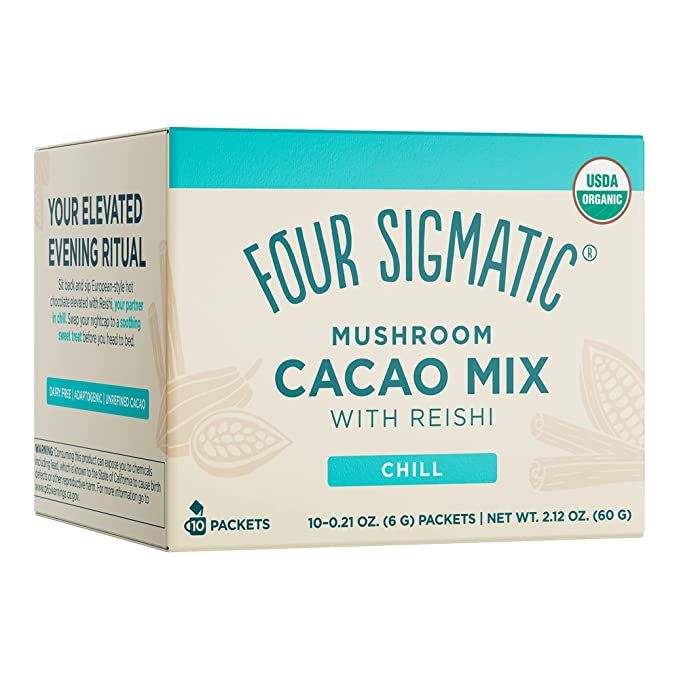 Four Sigmatic Mushroom Hot Cacao with Reishi, Organic Reishi Mushroom Powder - Natural Calm, Rela... | Amazon (US)