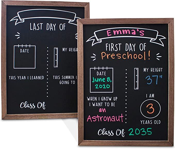 First and Last Day of School Board | School Chalkboard Sign for Kids Back to School | First Day o... | Amazon (US)