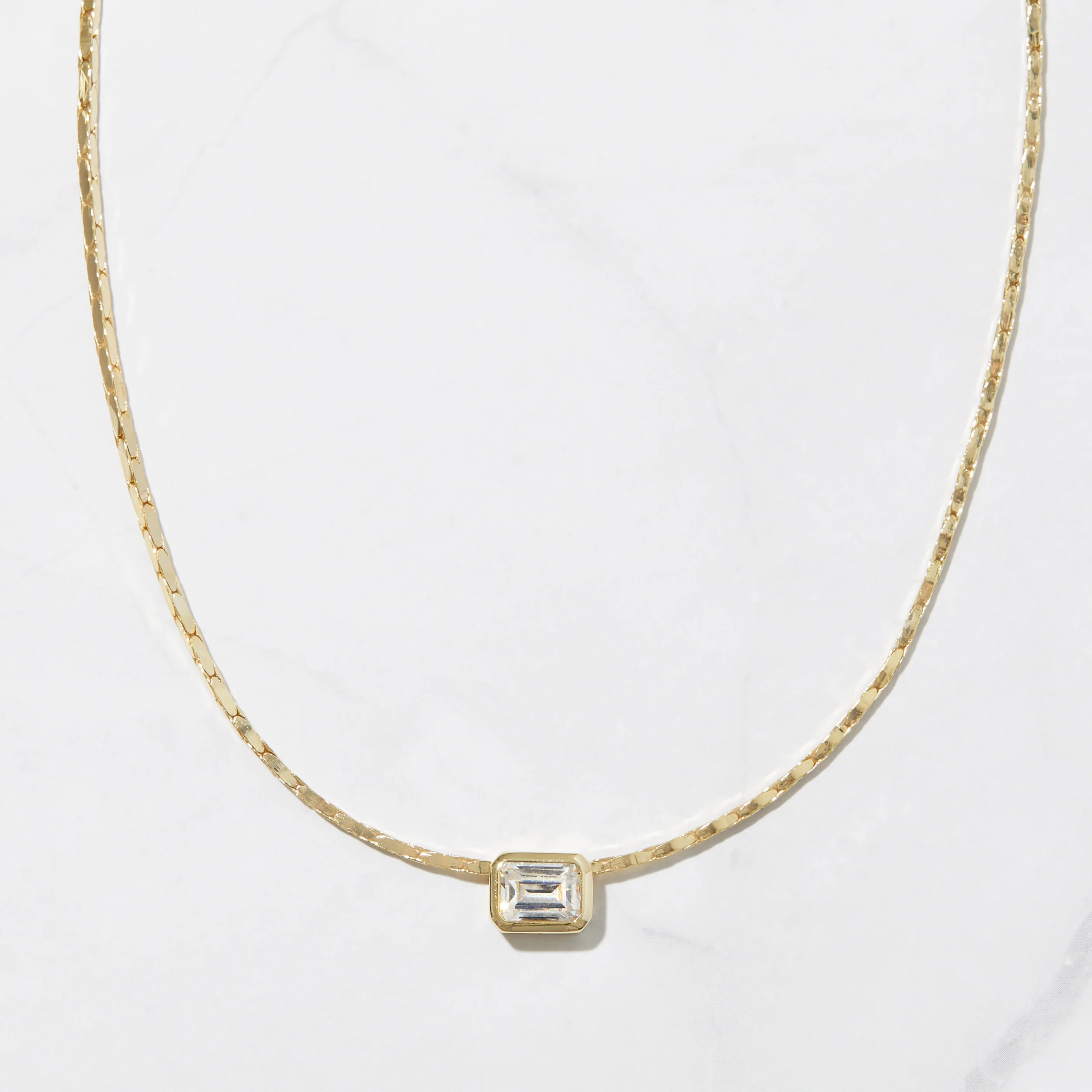 Baguette Bezel Statement Necklace | Sami Jewels