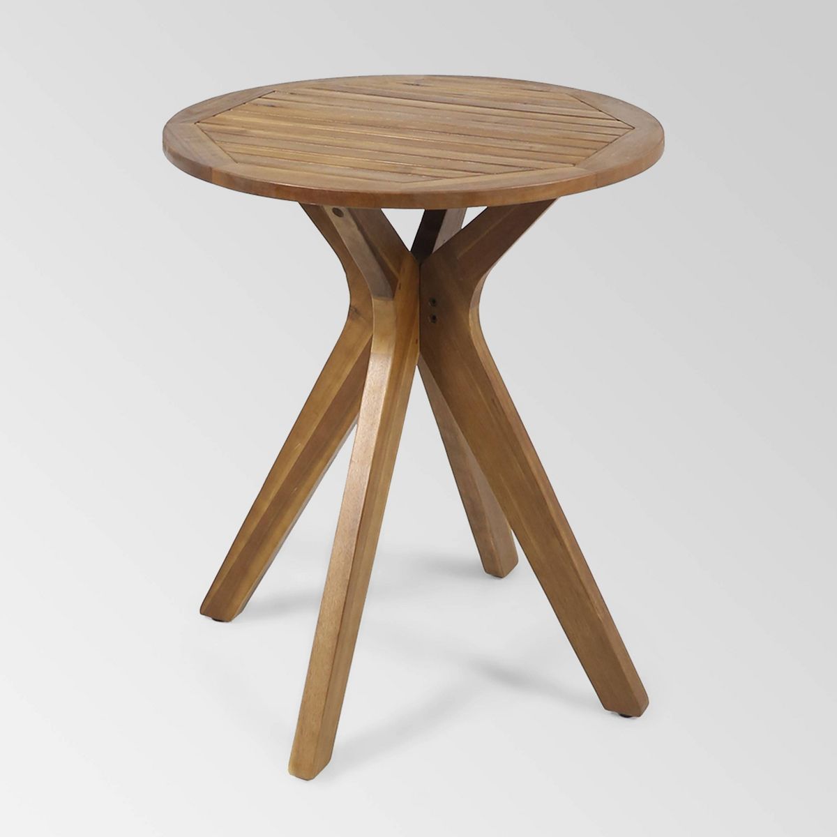 Stamford Round Acacia Wood Bistro Table with X Legs - Teak - Christopher Knight Home | Target
