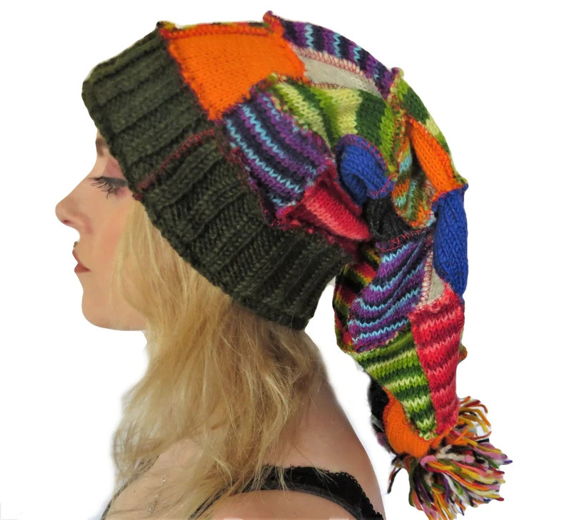 Fairtrade "Korean" Wool hat in Patchwork and MultiColour | Etsy (Global)