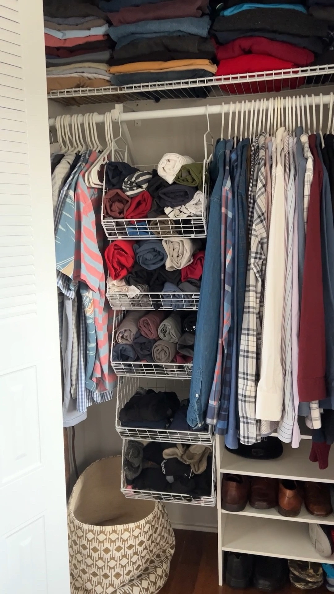 Closet upgrade refresh for the husband! 
