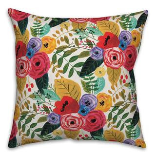 Bright Multi Floral Pattern Throw Pillow By Designs Direct in Pink | 18" x 18" | Michaels® | Michaels Stores