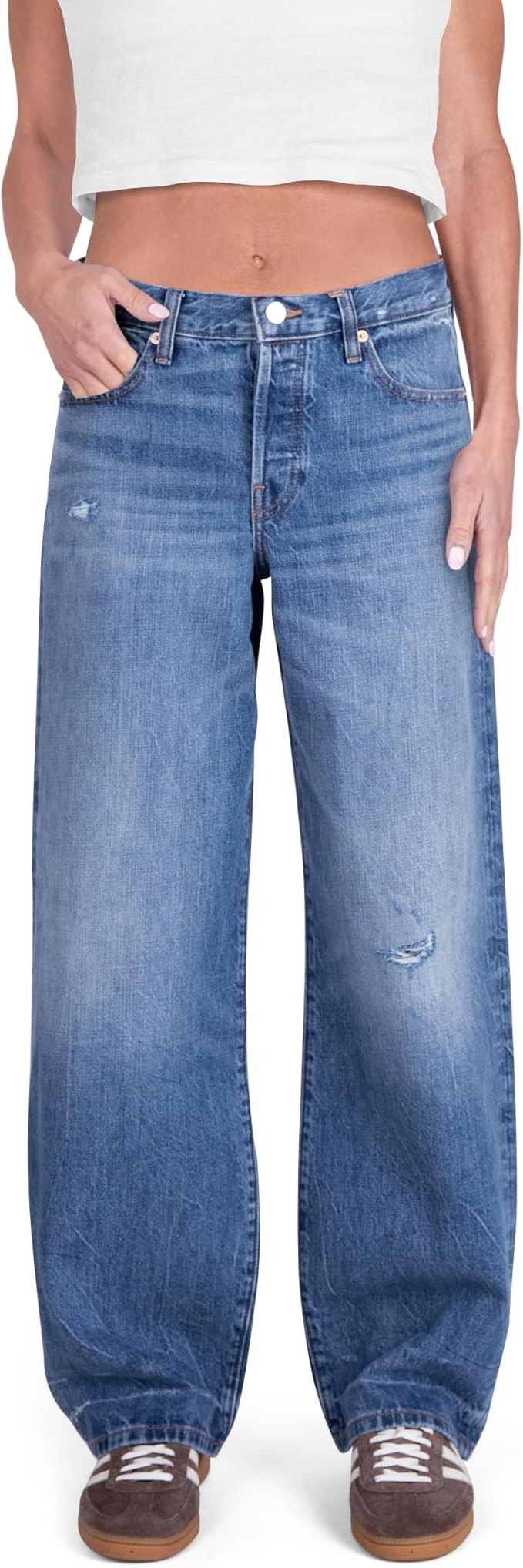 Baggy Jeans for Woman - Wide Leg Jeans Woman - High Wasted with Button Fly | Amazon (US)