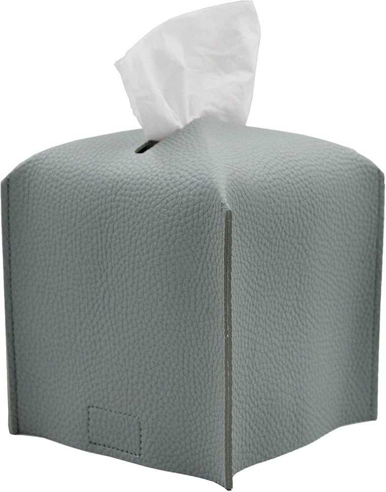 Livelab Tissue Box Cover Holder, Square Modern Decoration PU Leather Facial Tissues Case Roll Pap... | Amazon (US)