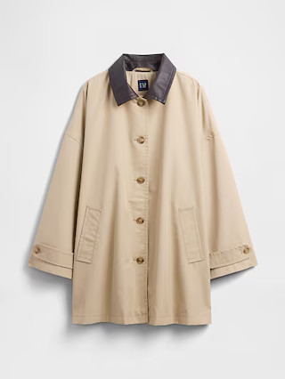 Twill Oversized Trench Coat | Gap (US)