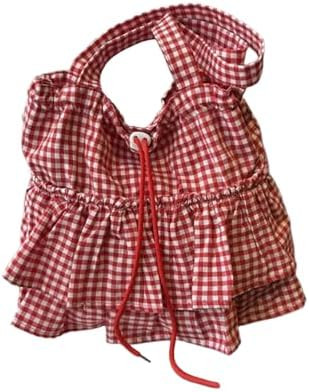 BXCNCKD Women's Tote Bag Slouchy Gingham with Drawstring Korean Style Canvas Shoulder Bag for Eve... | Amazon (US)