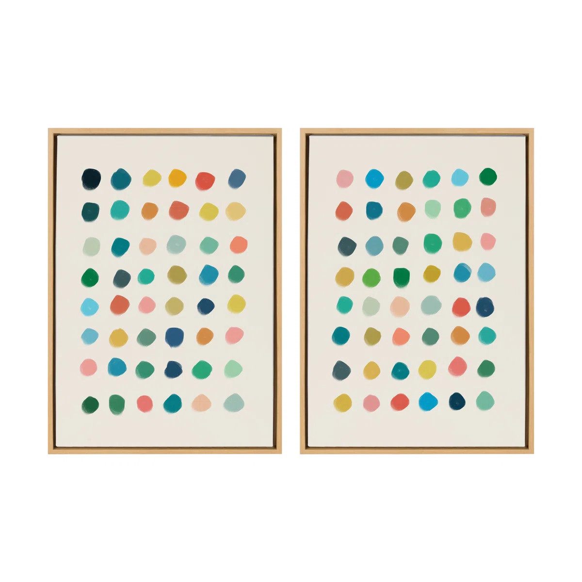 Meditation 1 and 2 by Kelly Knaga Framed Canvas Wall Art Set (Set of 2) | Wayfair North America
