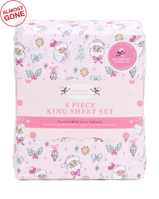 Coquette Santa Sheet Set | TJ Maxx