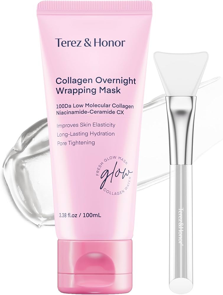 TEREZ & HONOR Collagen Night Wrapping Peel Off Mask: Korean Face Mask for Elasticity, Hydrating &... | Amazon (US)