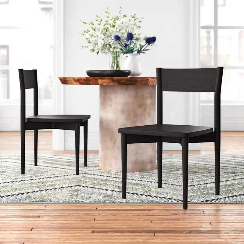 Lennart Solid Wood Side Chair in Black | Wayfair North America