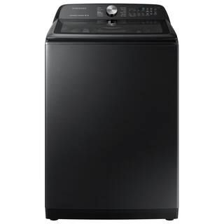 Samsung 5.0 cu. ft. Hi-Efficiency Fingerprint Resistant Black Stainless Top Load Washing Machine ... | The Home Depot