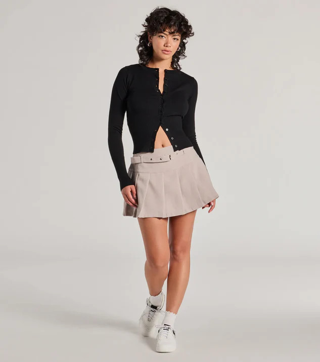 Chic Staple Crew Neck Cropped Knit Cardigan | Windsor Stores