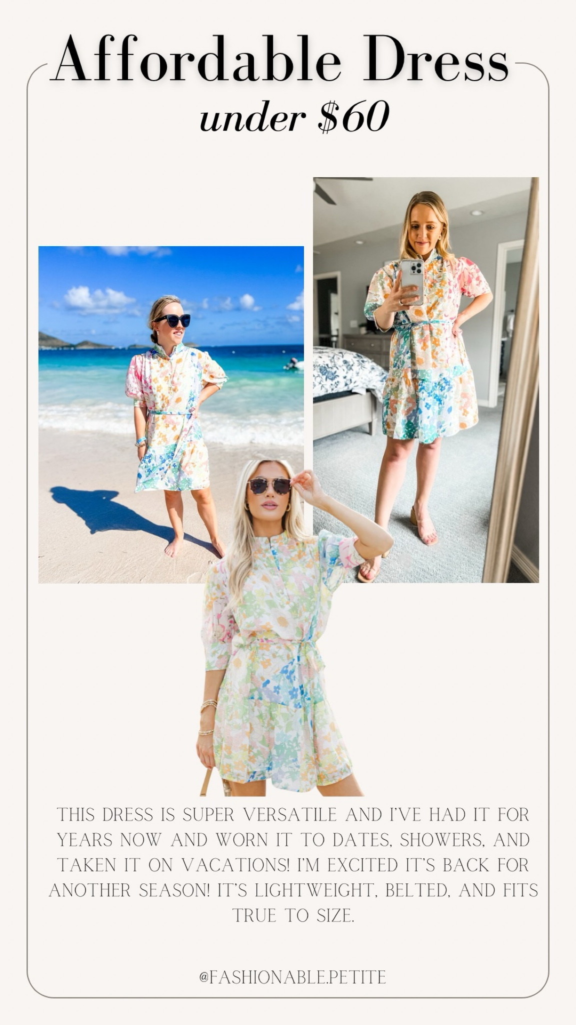 I’ve had this dress for years and love how light weight and versatile it is! It’s back for spring and is under $60!

Spring dress, vacation dress, affordable, dresses, spring outfit 

#LTKPetite #LTKFindsUnder100