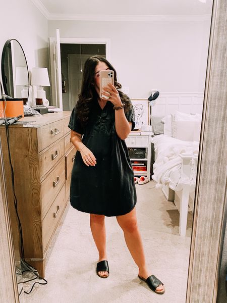office OOTD 🖤
My shirt dress is old but I'm linking a few similar options.

#LTKworkwear