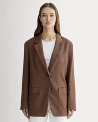 Click for more info about The Oversized Blazer in Stretch Linen