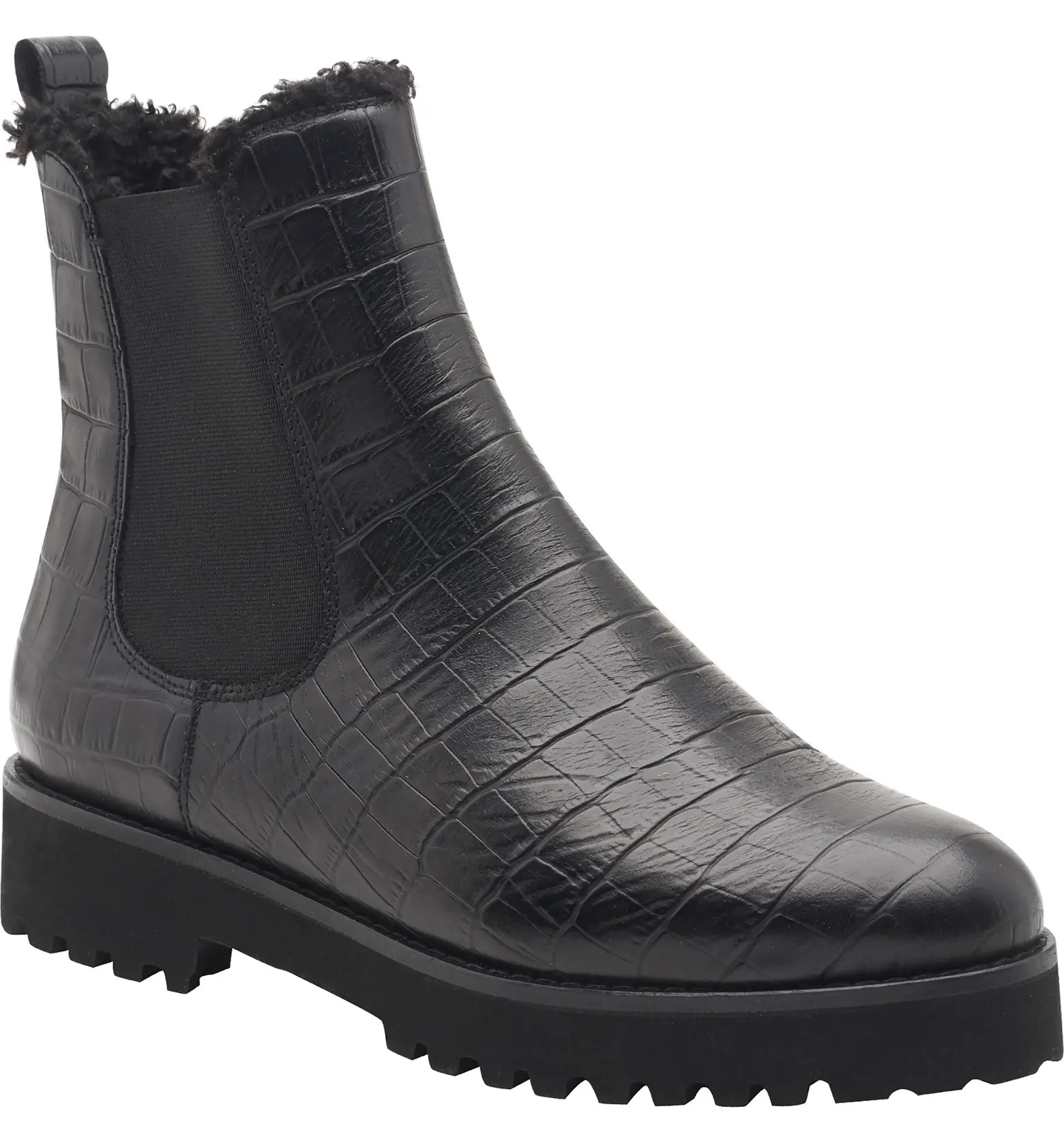 Peggy Faux Shearling Weather Resistant Chelsea Boot | Nordstrom