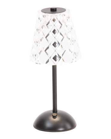 13in Acrylic Metal Rechargeable Touch Lamp | TJ Maxx