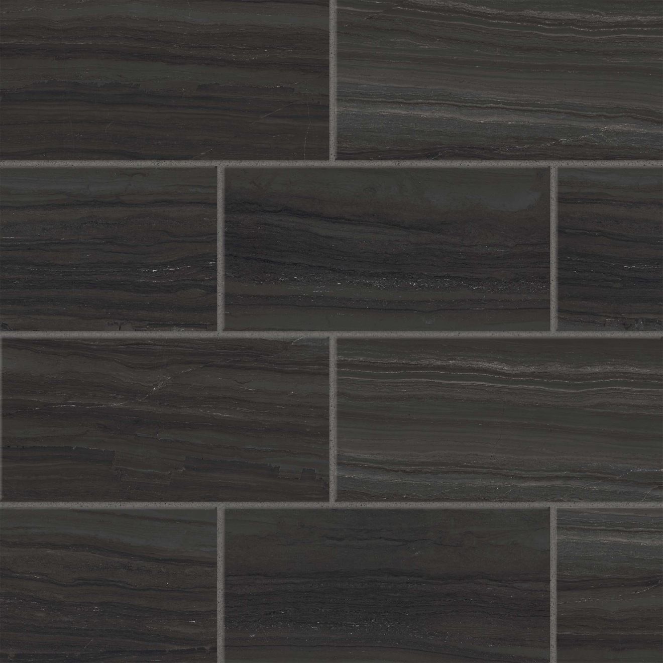 Highland 12" x 24" Floor & Wall Tile in Black | Bedrosians Tile & Stone