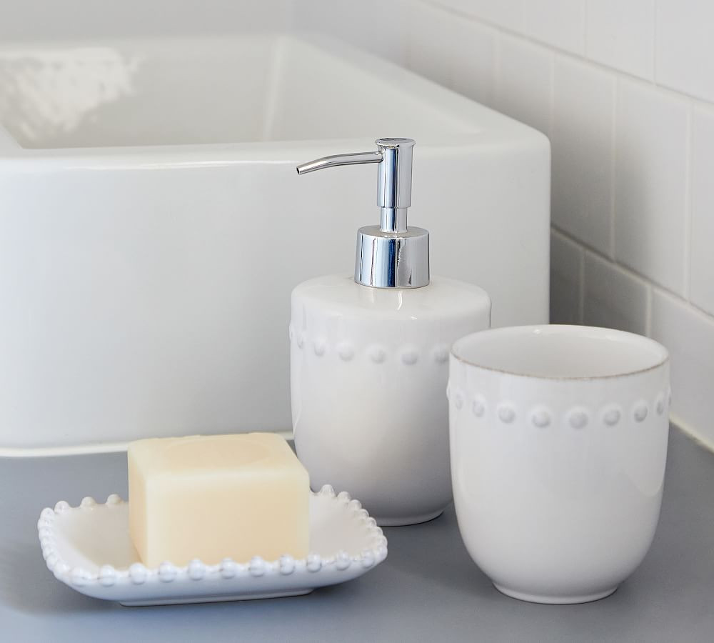 Costa Nova Pearl Stoneware Bathroom Accessories | Pottery Barn (US)