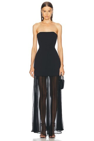 L'Academie by Marianna Amiens Gown in Black - Black. Size S (also in L, M, XS, XXS). | FWRD 