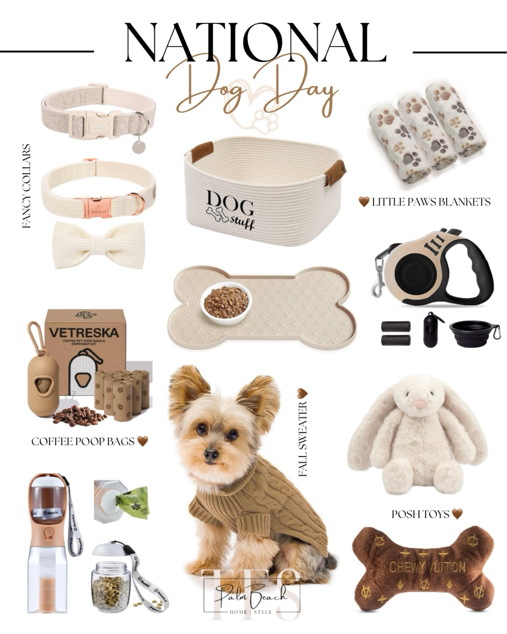 Celebrate National Dog Day 🐶pampering your best friend with these posh gifts 🤎🐾