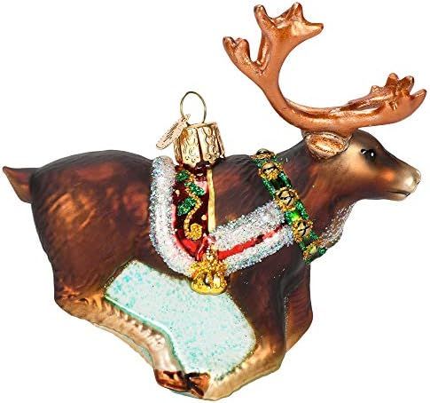 Old World Christmas Ornaments Reindeer Glass Blown Ornaments for Christmas Tree | Amazon (US)