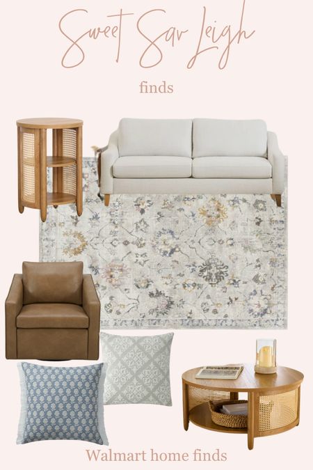 Walmart home finds! Living room furniture, living room rug, accent chair, loveseat, throw pillows, rattan furniture 

#LTKHome #LTKxWalmart #LTKFindsUnder100