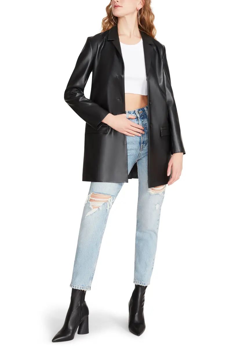 BB Dakota by Steve Madden Rock Star Faux Leather Boyfriend Blazer | Nordstrom | Nordstrom