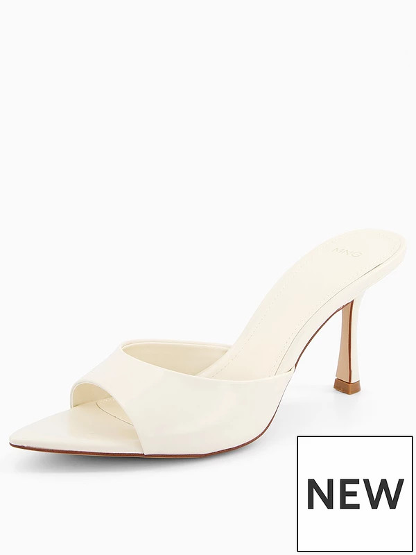 Mango Pointed Heel Sandals - White | Very (UK)