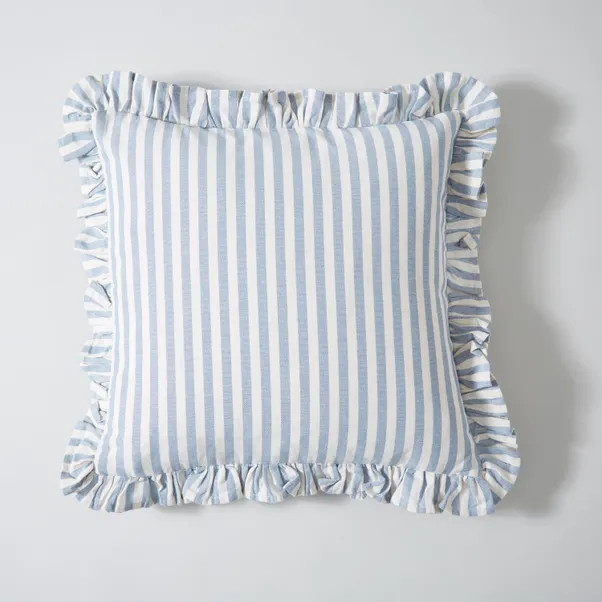 Frilled Stripe Cushion Cover | Dunelm