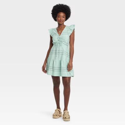 Women's Flutter Short Sleeve Mini Skater Dress - Universal Thread™ | Target