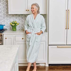 Women's Long Patterned Robe | Weezie Towels