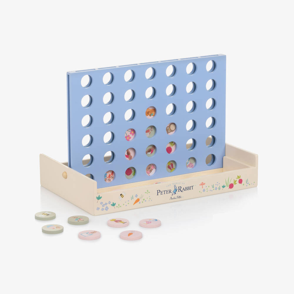 Wooden Peter Rabbit 4-In-A-Row Game (25cm) | Childrensalon