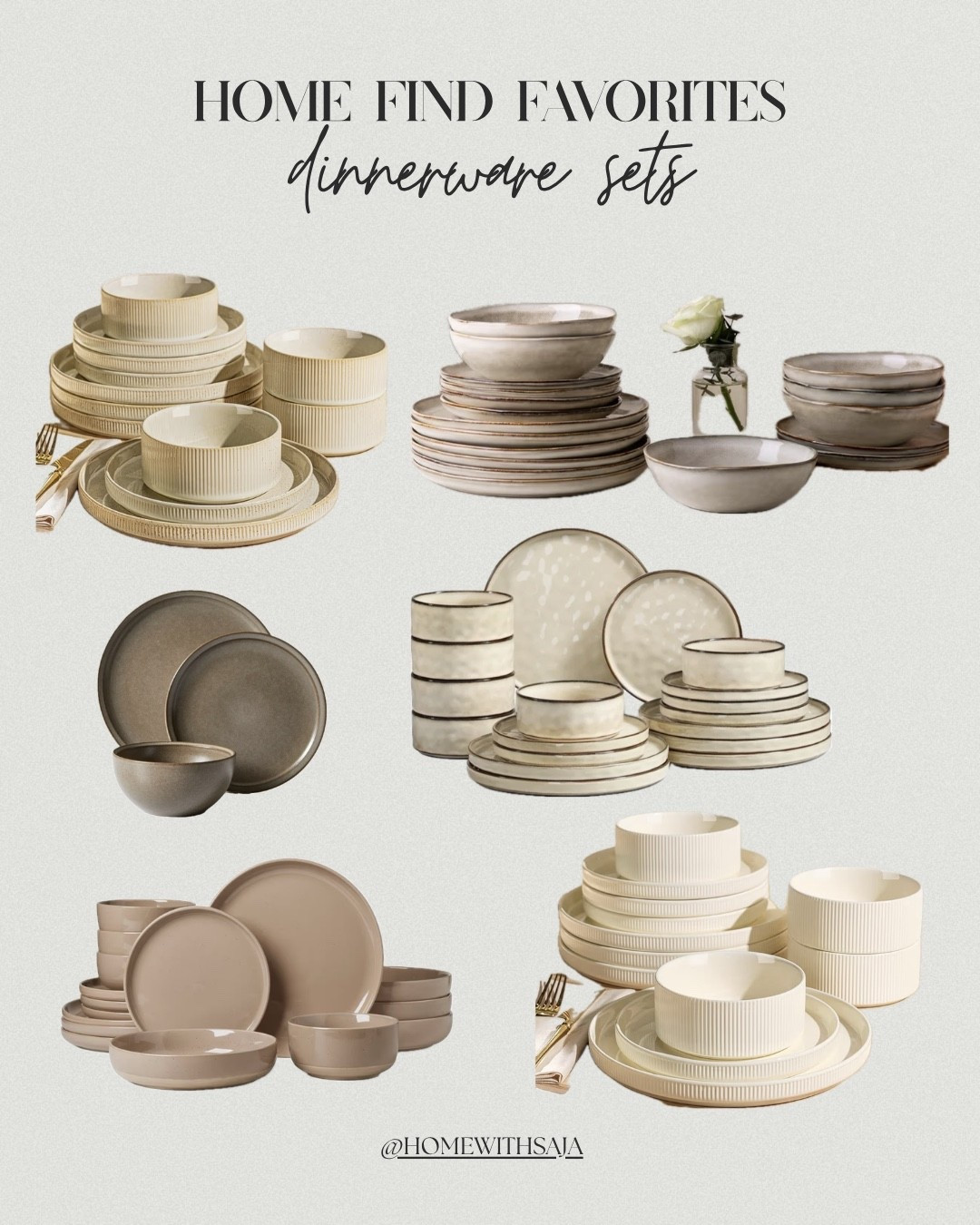 Favorite neutral dinnerware sets!

kitchen find, home find, home essential, neutral style, neutral home, bowl and plate set, organic modern home

#LTKHome #LTKmomlife #LTKSaleAlert