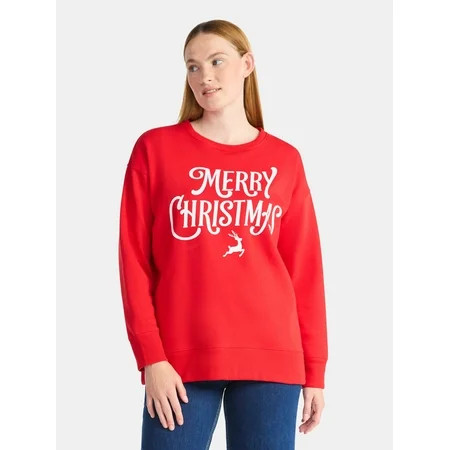 Women's Christmas Christmas Flair Graphic Fleece from Holiday Time, Sizes S-XXXL | Walmart (US)