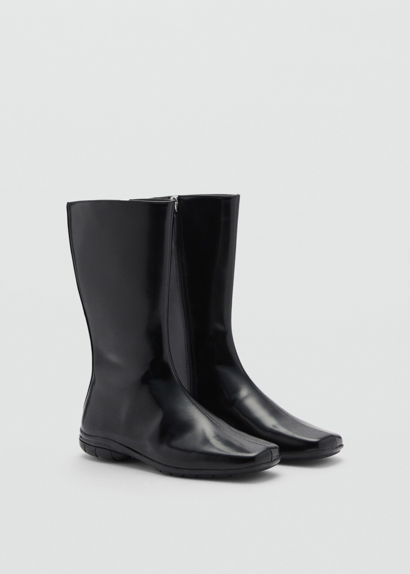 Squared toe leather ankle boots - Women | MANGO Canada | Mango Canada