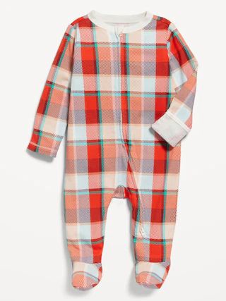 Unisex Sleep &amp; Play 2-Way-Zip Footed One-Piece for Baby | Old Navy (US)