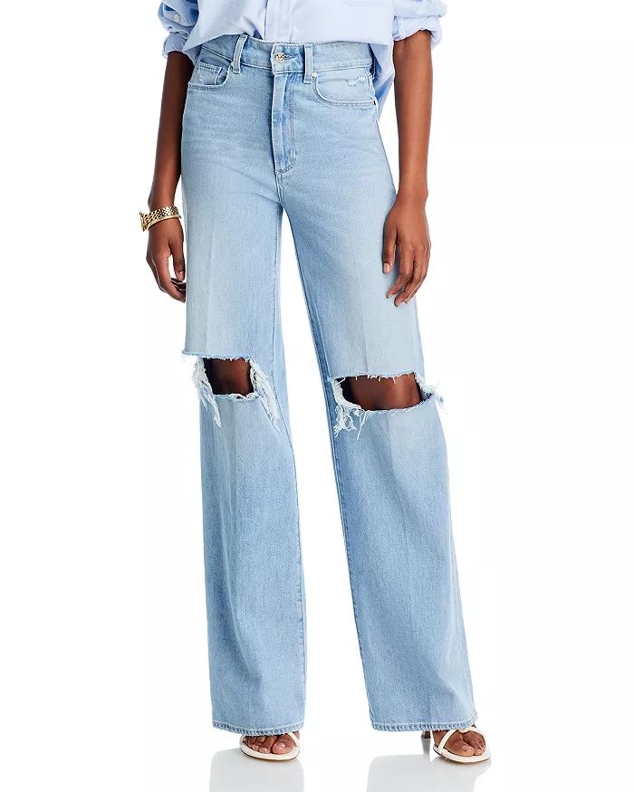 Sasha Distressed Wide Leg Jeans in Maeve | Bloomingdale's (US)