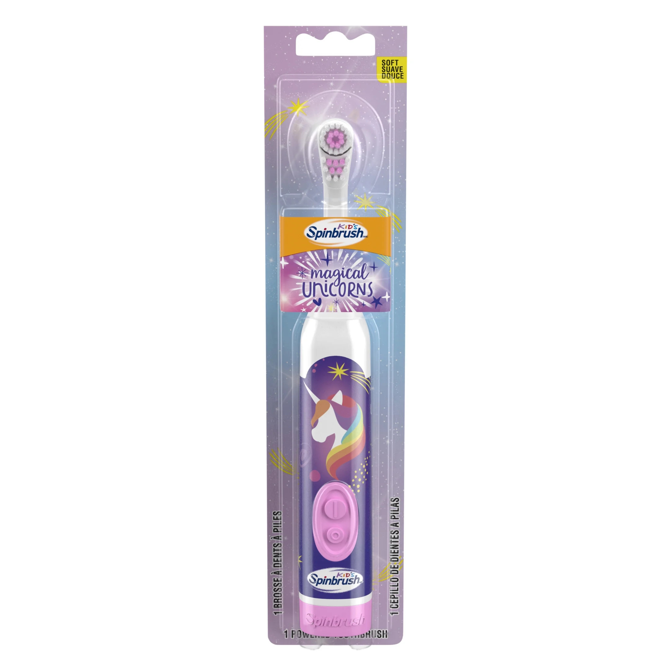 Magical Unicorn Spinbrush Kids Electric Toothbrush, Battery-Powered, Soft Bristles, Ages 3+ | Walmart (US)