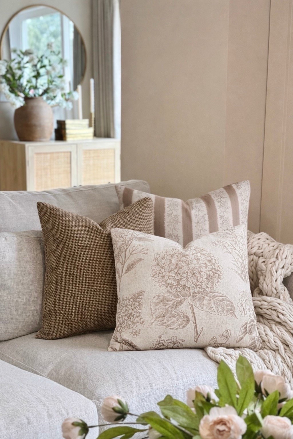 Amazon Budget-Friendly Neutral Pillow Covers That Look Designer

Follow @farmtotablecreations on Instagram for more home finds and styling ideas 🤍

This is one of my favorite pillow combinations because it looks so elevated but is actually super budget-friendly. A textured woven pillow anchors the look, the subtle stripe adds structure, and the botanical print softens everything and ties it all together. It’s the easiest way to refresh your sofa without buying all new decor—and most of these styles are under $30 on Amazon.

#pillowcovers #pillows #neutraldecor #livingroomdecor #amazonhome

pillow covers | neutral pillows | couch styling | living room pillows | botanical pillow | striped pillow | woven pillow | budget home decor | amazon home finds | pillow styling | throw pillows | neutral living room | affordable decor | home styling ideas | couch decor | layered pillows | designer look for less | living room update | soft neutrals | home decor finds | decorative pillows | modern classic decor | cozy home | neutral tones | budget friendly decor

#LTKHome #LTKSaleAlert