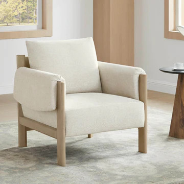 Accent Chair | Plush Comfort, A Harmony of Wood and Soft Upholstery Accent Chair | Chita