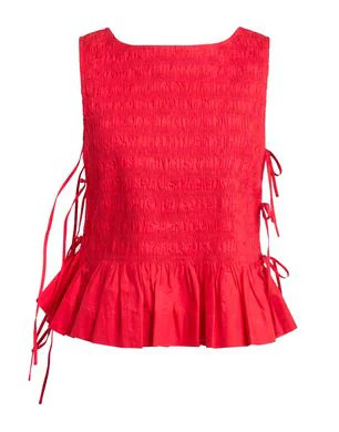 Ganni Woman Top Red Size 8/10 Organic cotton | YOOX (US)