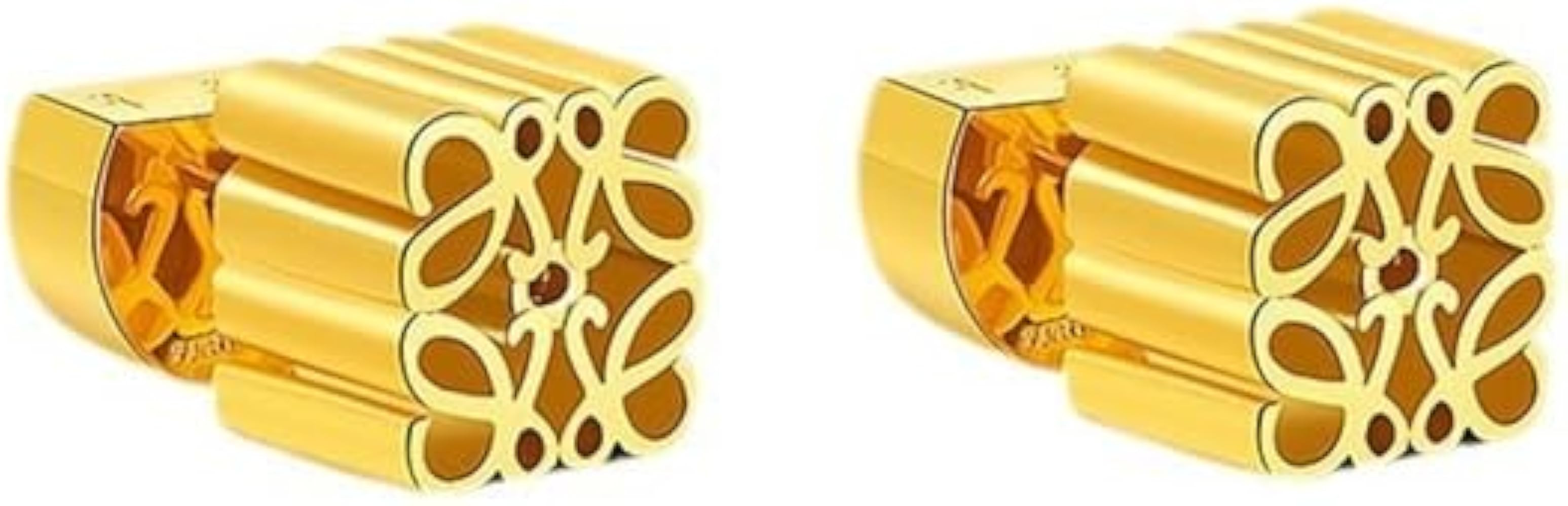 Gold Stud Earrings 18K Gold Plated Square Cubic Hole Hollow Textured Elegant for Prom Women Hypoa... | Amazon (US)