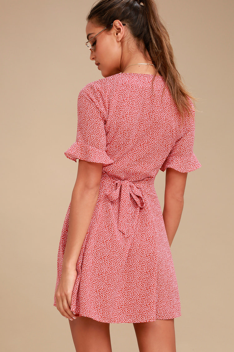Castana Rust Red Print Button-Up Dress | Lulus