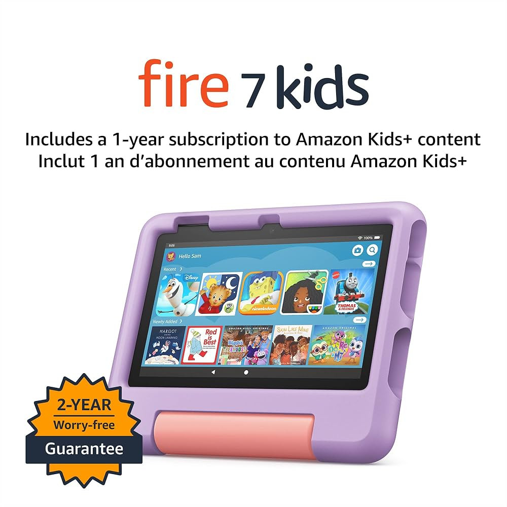 Amazon Fire 7 Kids tablet (newest model), ages 3-7. Top-selling 7" kids tablet on Amazon - 2022, ... | Amazon (CA)