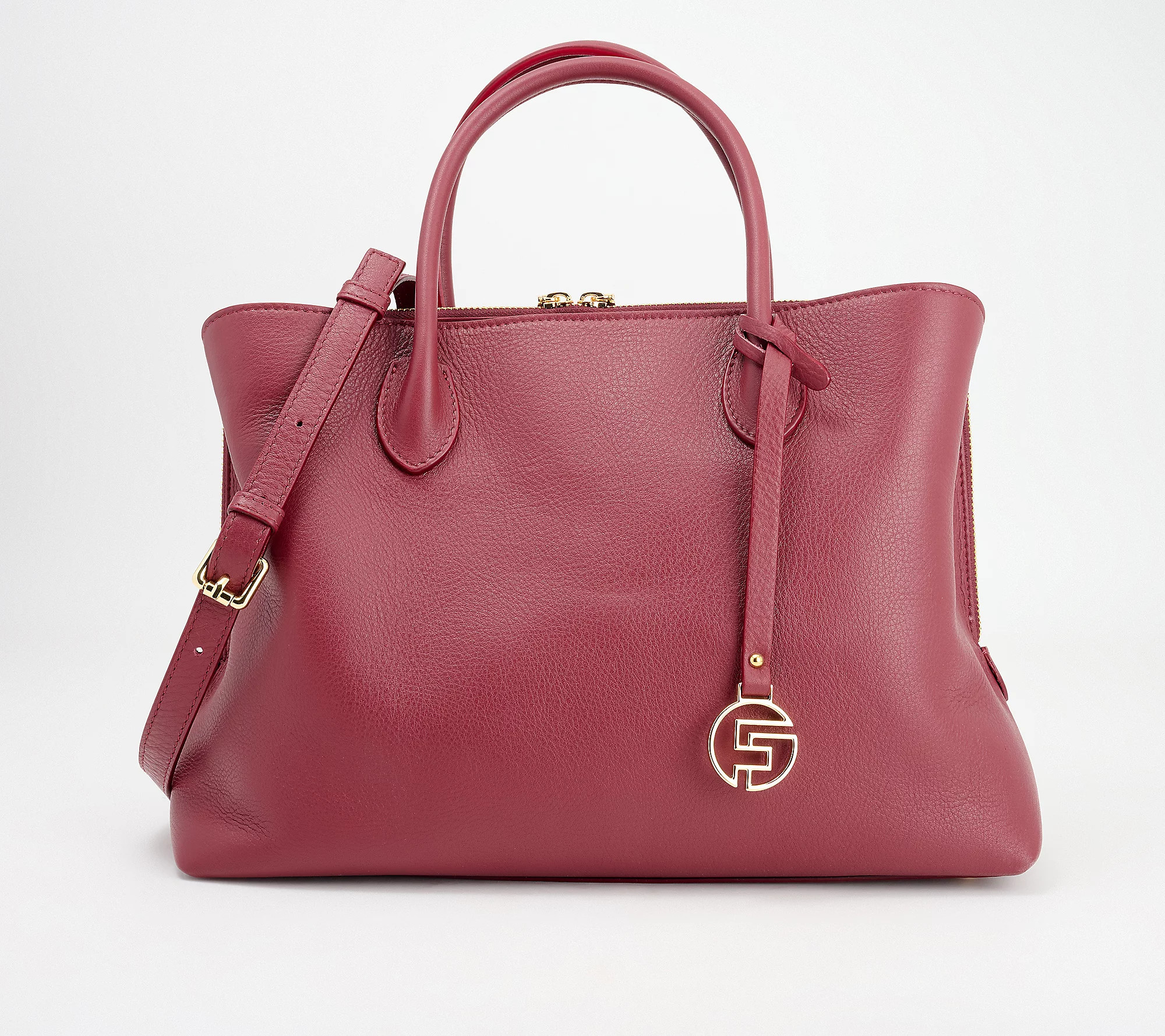 Frank La Mendola Napa Leather Emanuela Satchel | QVC